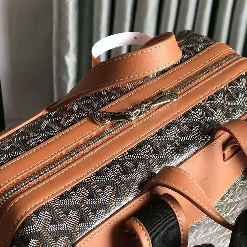 Goyard Women Sac A Dos Cisalpin in Goyardine Canvas & Chevroches Calfskin-Brown - image 7