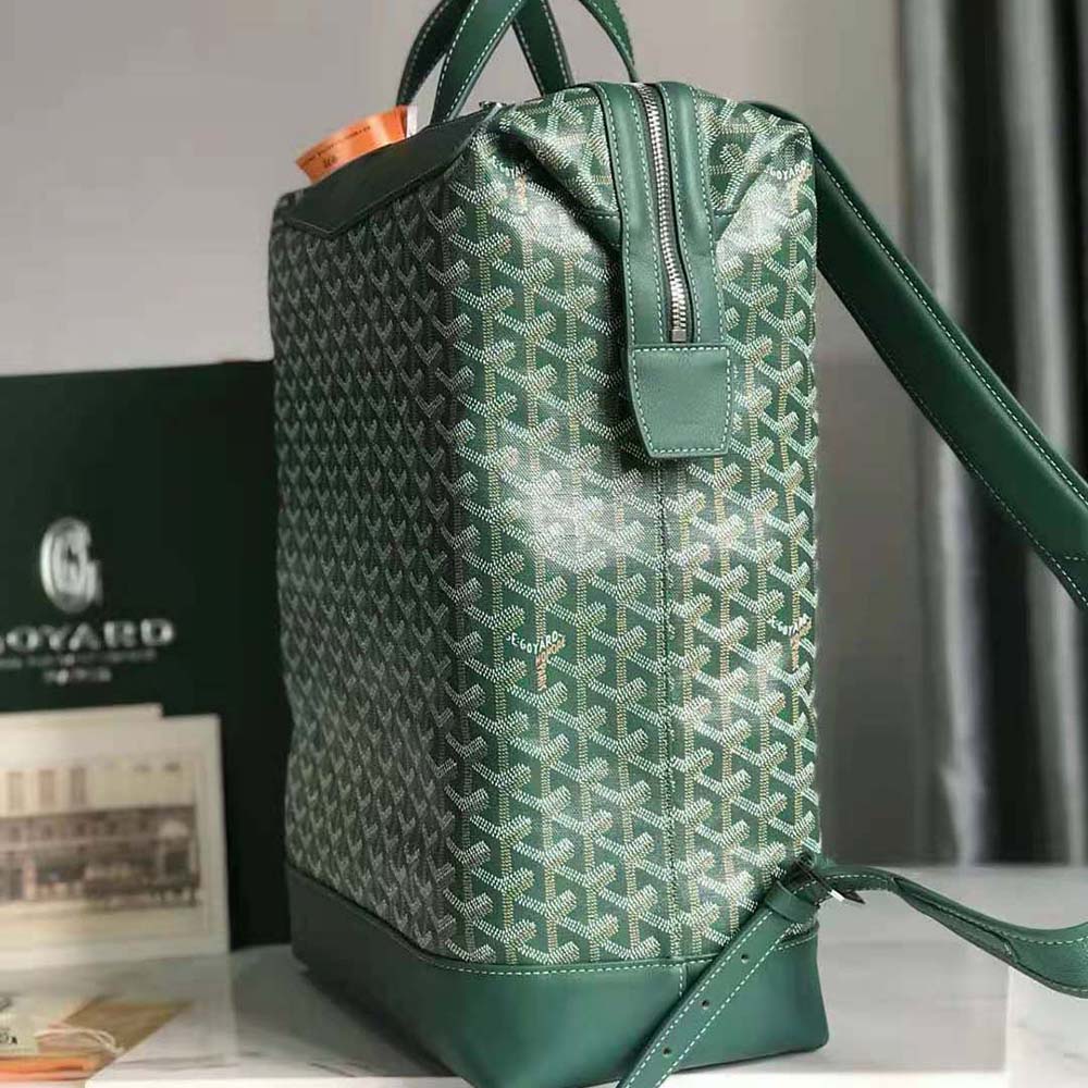 Goyard Women Sac A Dos Cisalpin in Goyardine Canvas & Chevroches Calfskin-Green - image 4