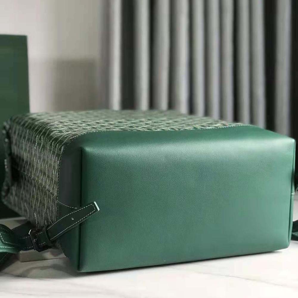Goyard Women Sac A Dos Cisalpin in Goyardine Canvas & Chevroches Calfskin-Green - image 5