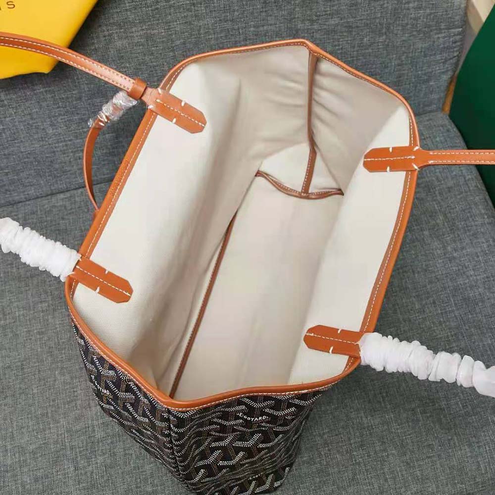 Goyard Women Sac Artois MM in Goyardine Canvas & Chevroches Calfskin-Brown - image 10