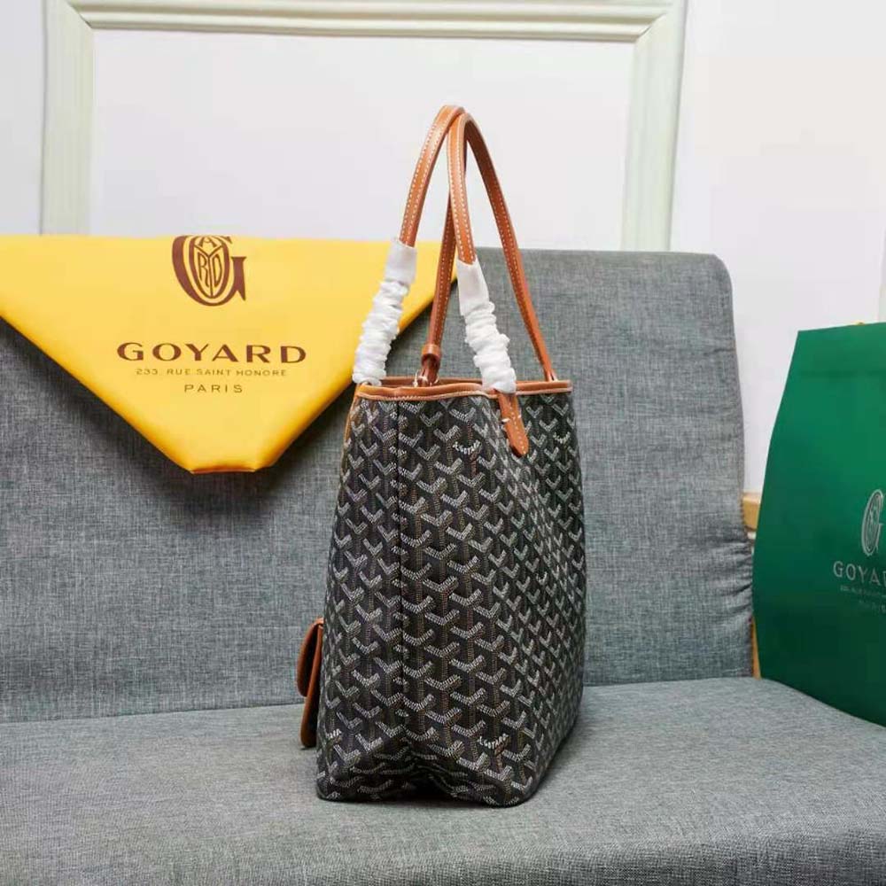 Goyard Women Sac Artois MM in Goyardine Canvas & Chevroches Calfskin-Brown - image 5