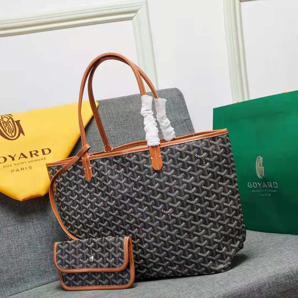 Side profile showing gold-tone hardware on Goyard Women Sac Artois MM handbag
