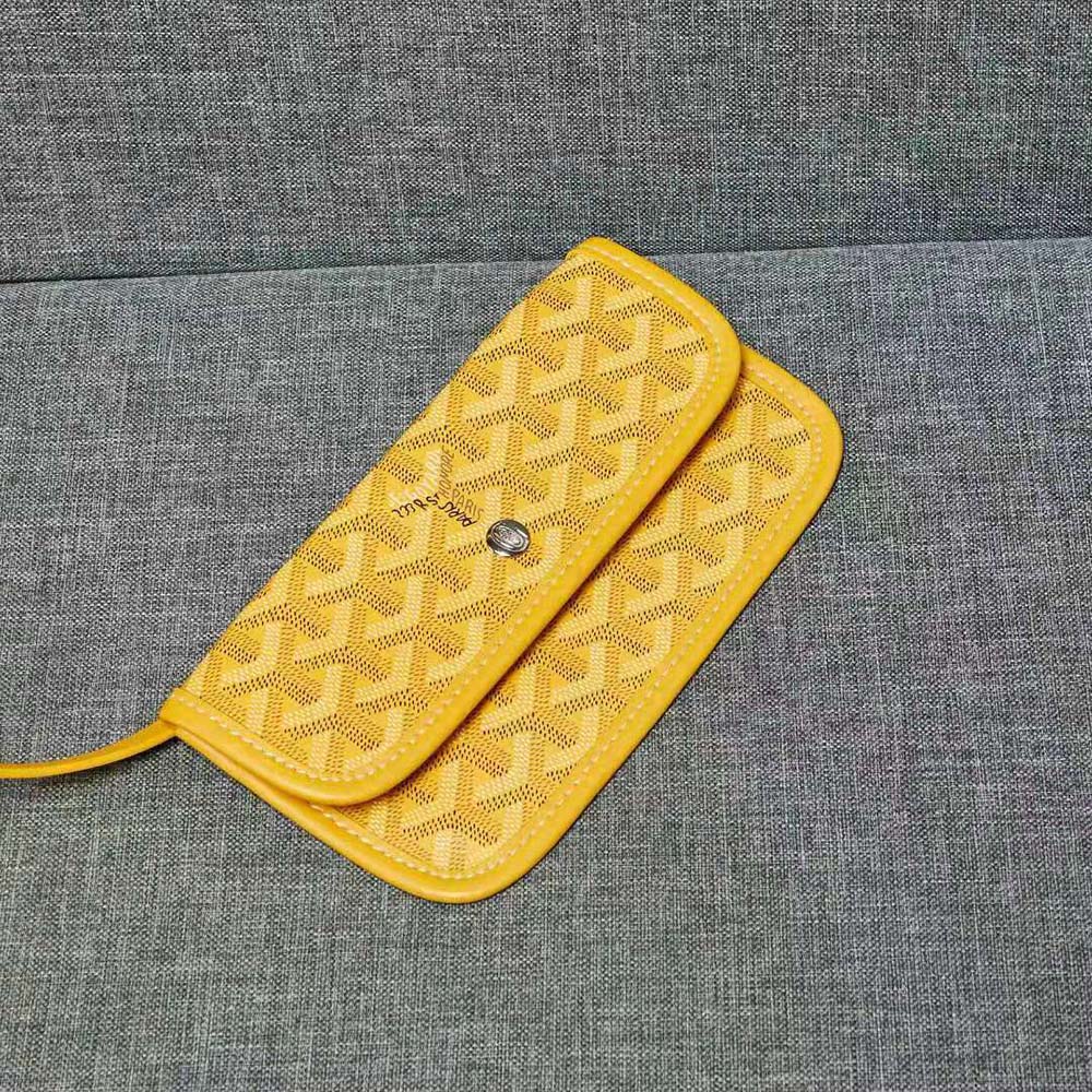 Goyard Women Sac Artois MM in Goyardine Canvas & Chevroches Calfskin-Yellow - image 7