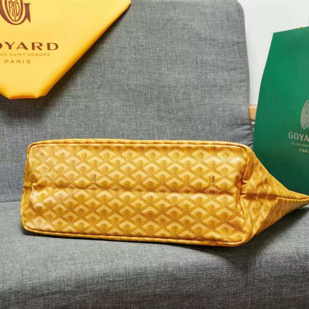 Goyard Women Sac Artois MM in Goyardine Canvas & Chevroches Calfskin-Yellow - image 6