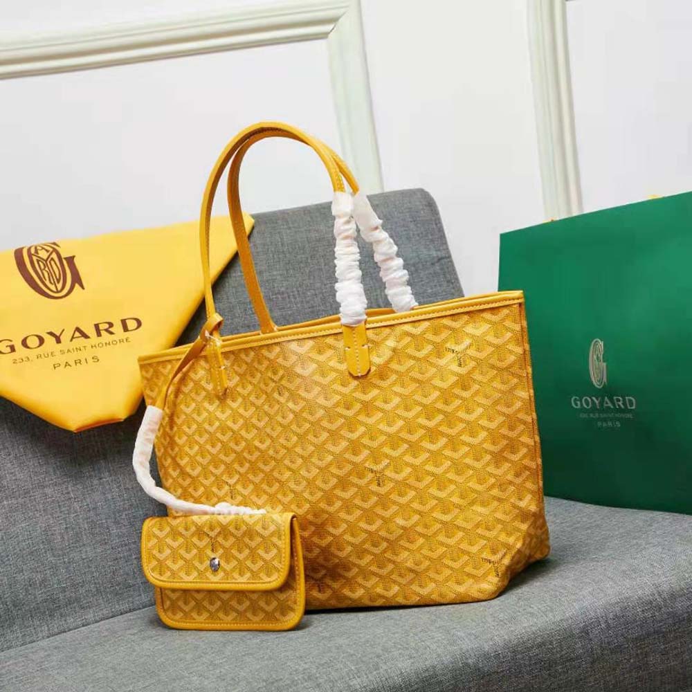 Goyard Women Sac Artois MM in Goyardine Canvas & Chevroches Calfskin-Yellow - image 4