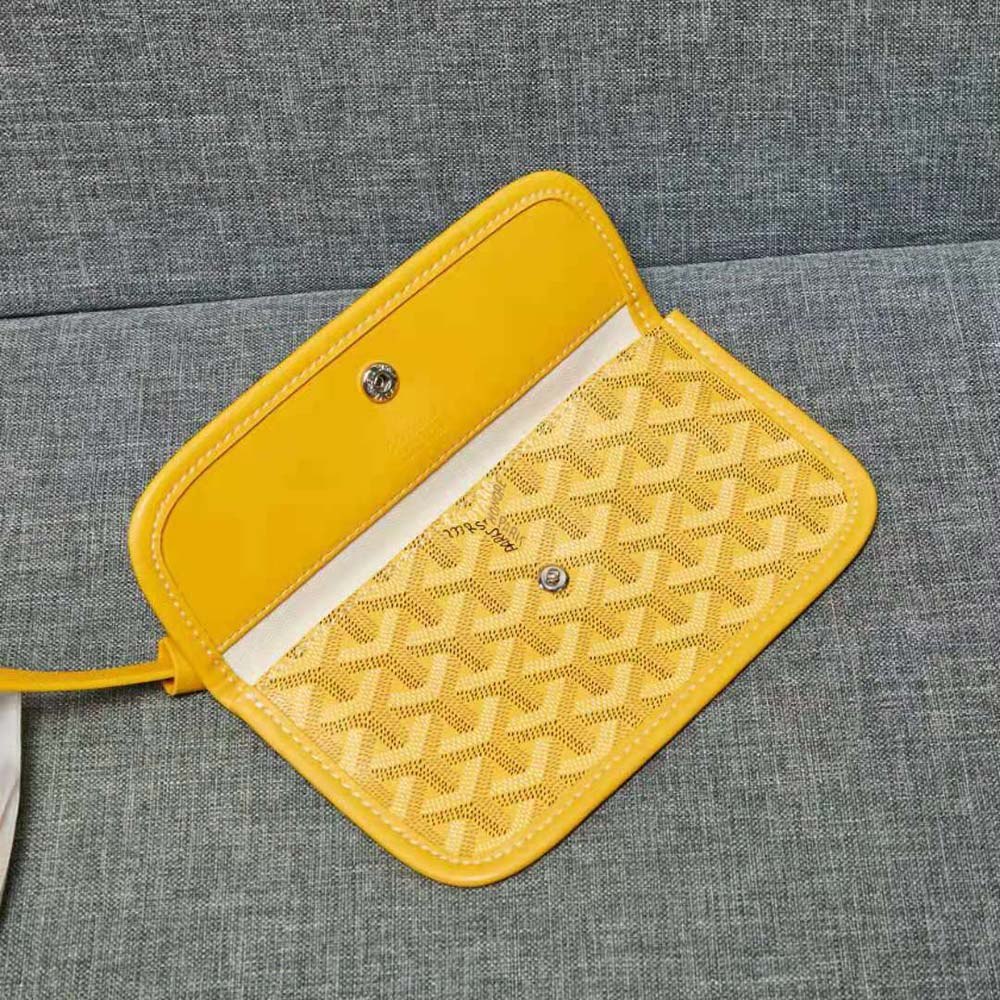 Goyard Women Sac Artois MM in Goyardine Canvas & Chevroches Calfskin-Yellow - image 8