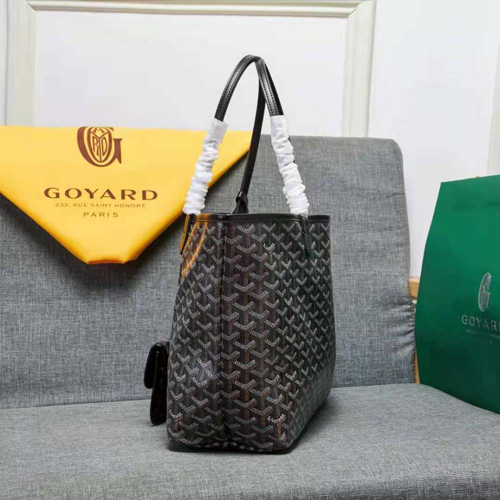 Goyard Women Sac Artois MM in Goyardine Canvas & Chevroches Calfskin-Black - image 5