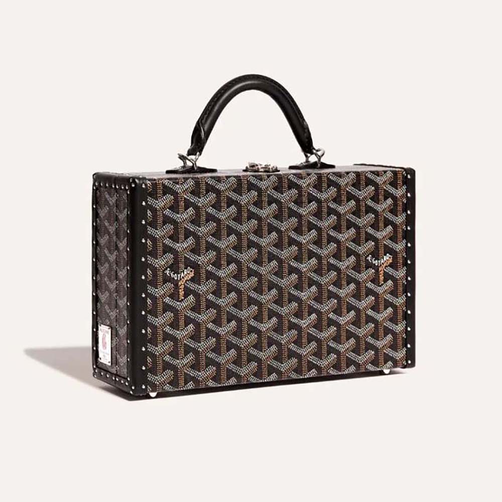 Front view of Goyard Women Sac Malle Grand Hôtel in black
