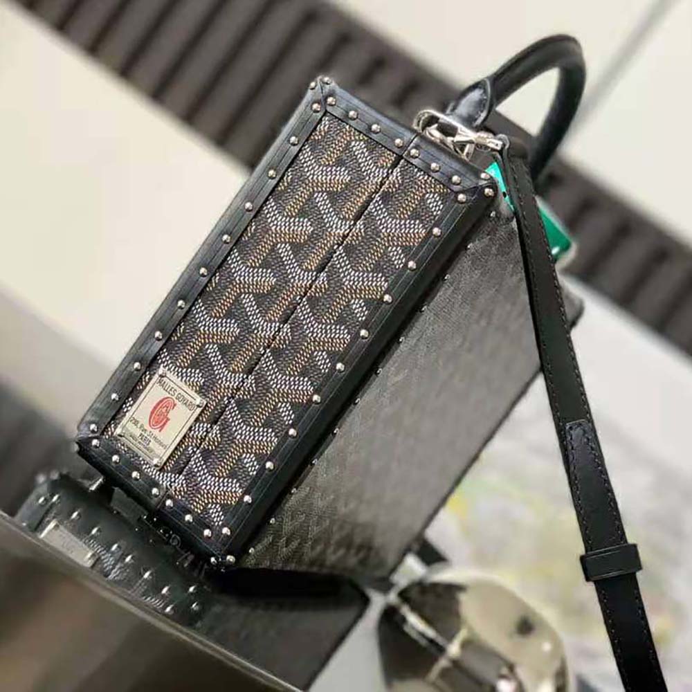 Goyard Women Sac Malle Grand Hôtel in Goyardine Canvas & Clamecy Calfskin-Black - image 5