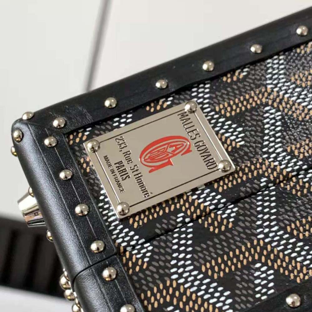 Goyard Women Sac Malle Grand Hôtel in Goyardine Canvas & Clamecy Calfskin-Black - image 9