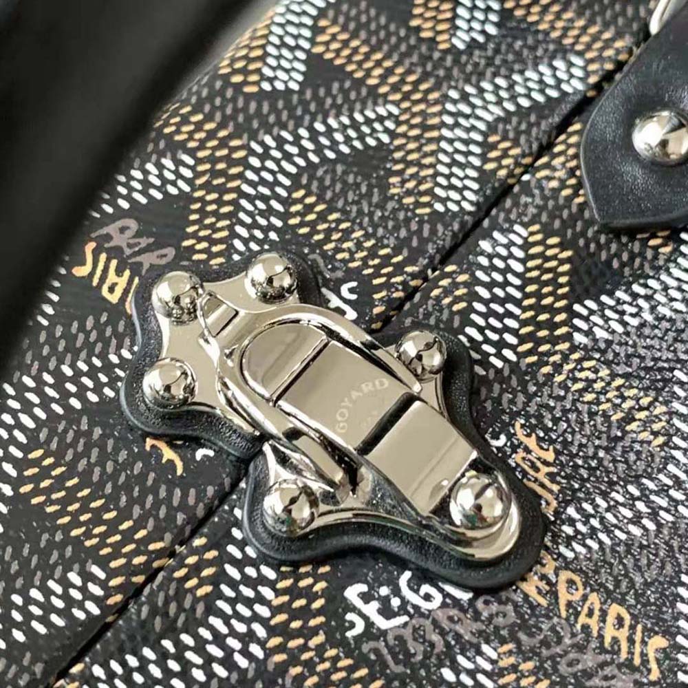 Goyard Women Sac Malle Grand Hôtel in Goyardine Canvas & Clamecy Calfskin-Black - image 10