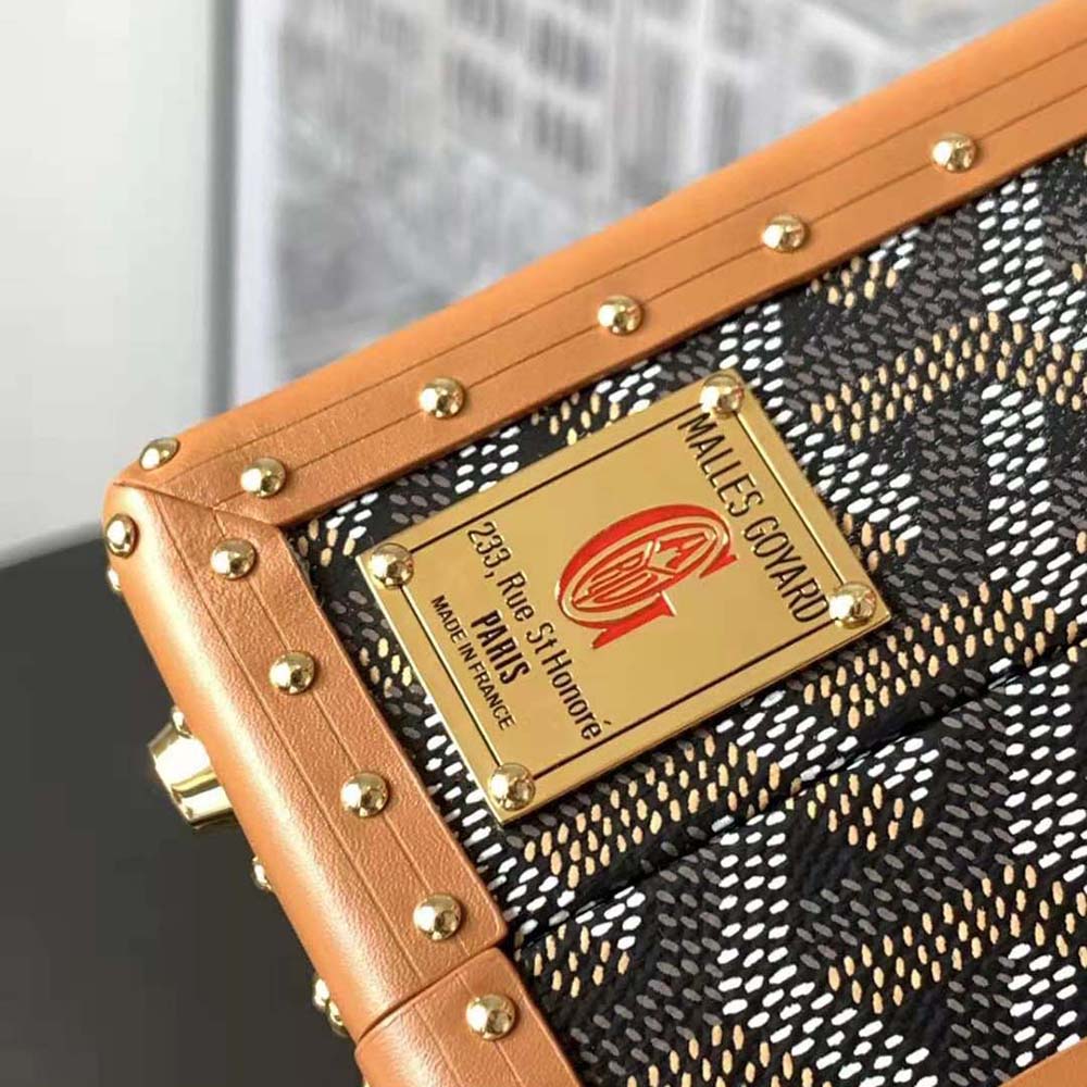 Goyard Women Sac Malle Grand Hôtel in Goyardine Canvas & Clamecy Calfskin-Brown - image 7
