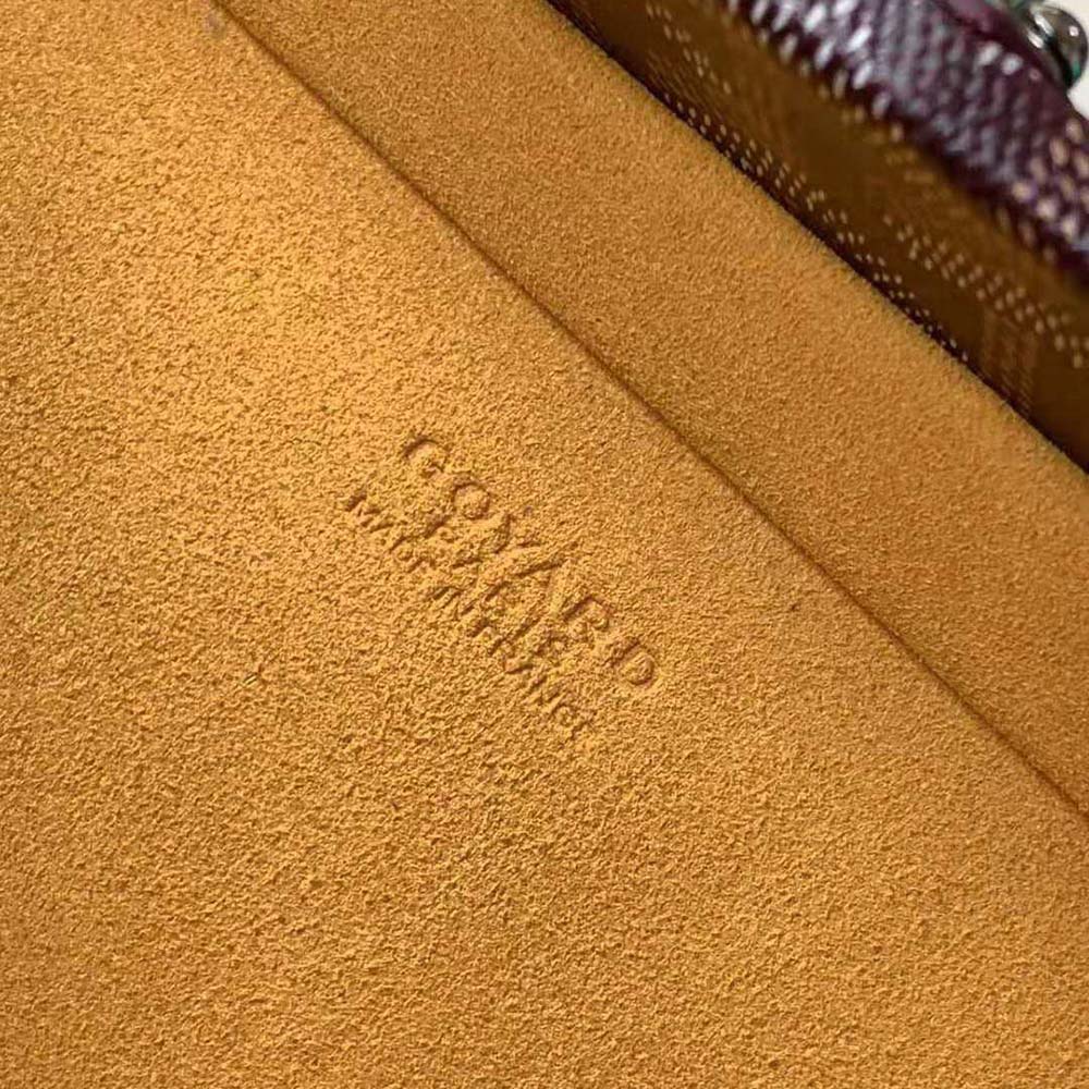 Goyard Women Sac Malle Grand Hôtel in Goyardine Canvas & Clamecy Calfskin-Maroon - image 10