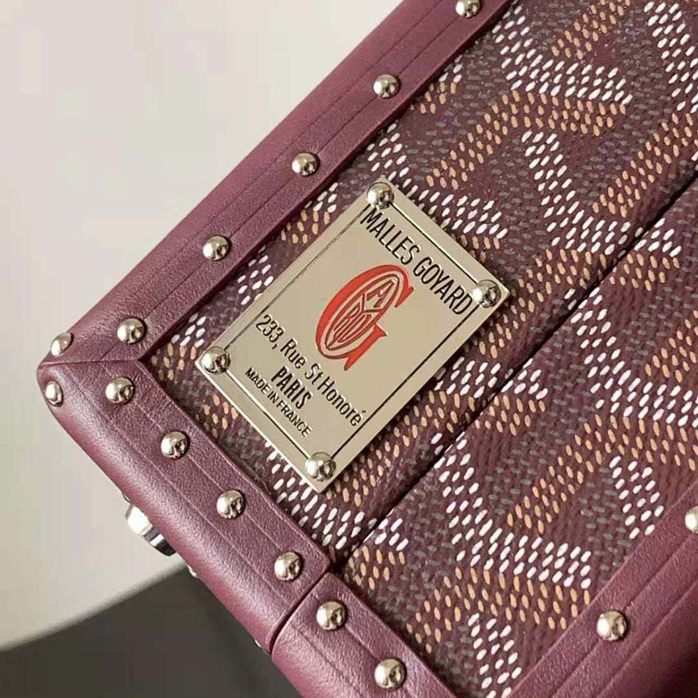 Goyard Women Sac Malle Grand Hôtel in Goyardine Canvas & Clamecy Calfskin-Maroon - image 7