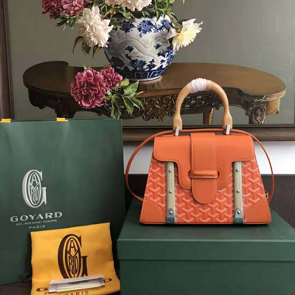 Close-up of gold hardware on Goyard Women Sac Saïgon PM bag