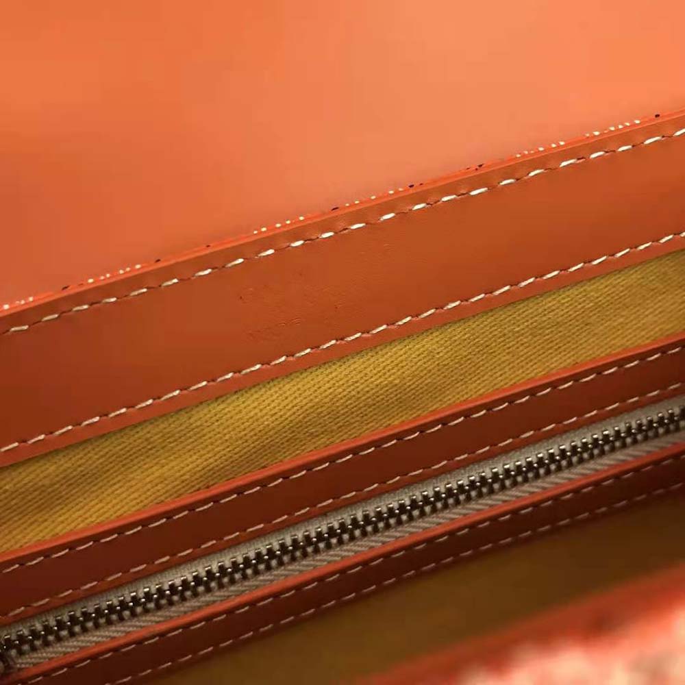 Goyard Women Sac Saïgon PM in Toile Goyardine & Clamecy Calfskin-Orange - image 7