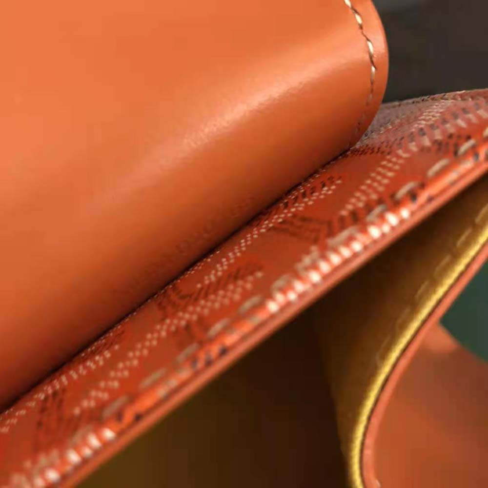 Goyard Women Sac Saïgon PM in Toile Goyardine & Clamecy Calfskin-Orange - image 6