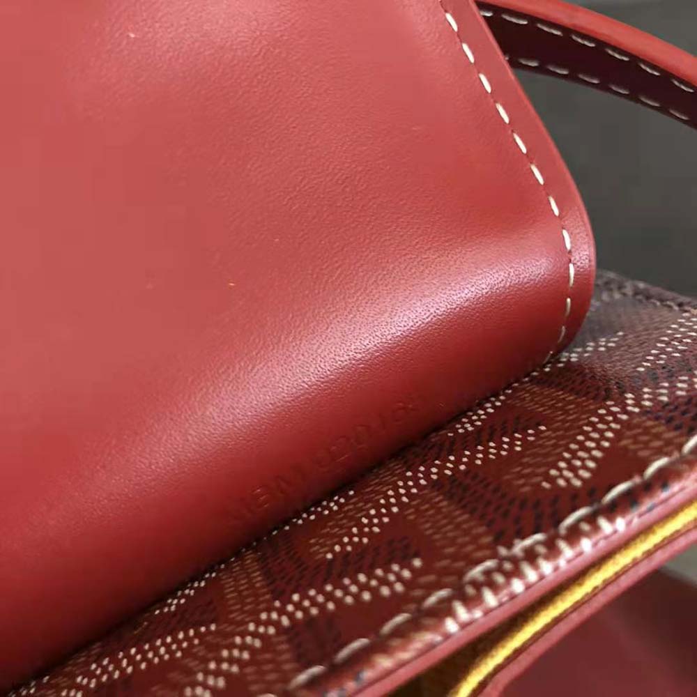 Goyard Women Sac Saïgon PM in Toile Goyardine & Clamecy Calfskin-Red - image 7