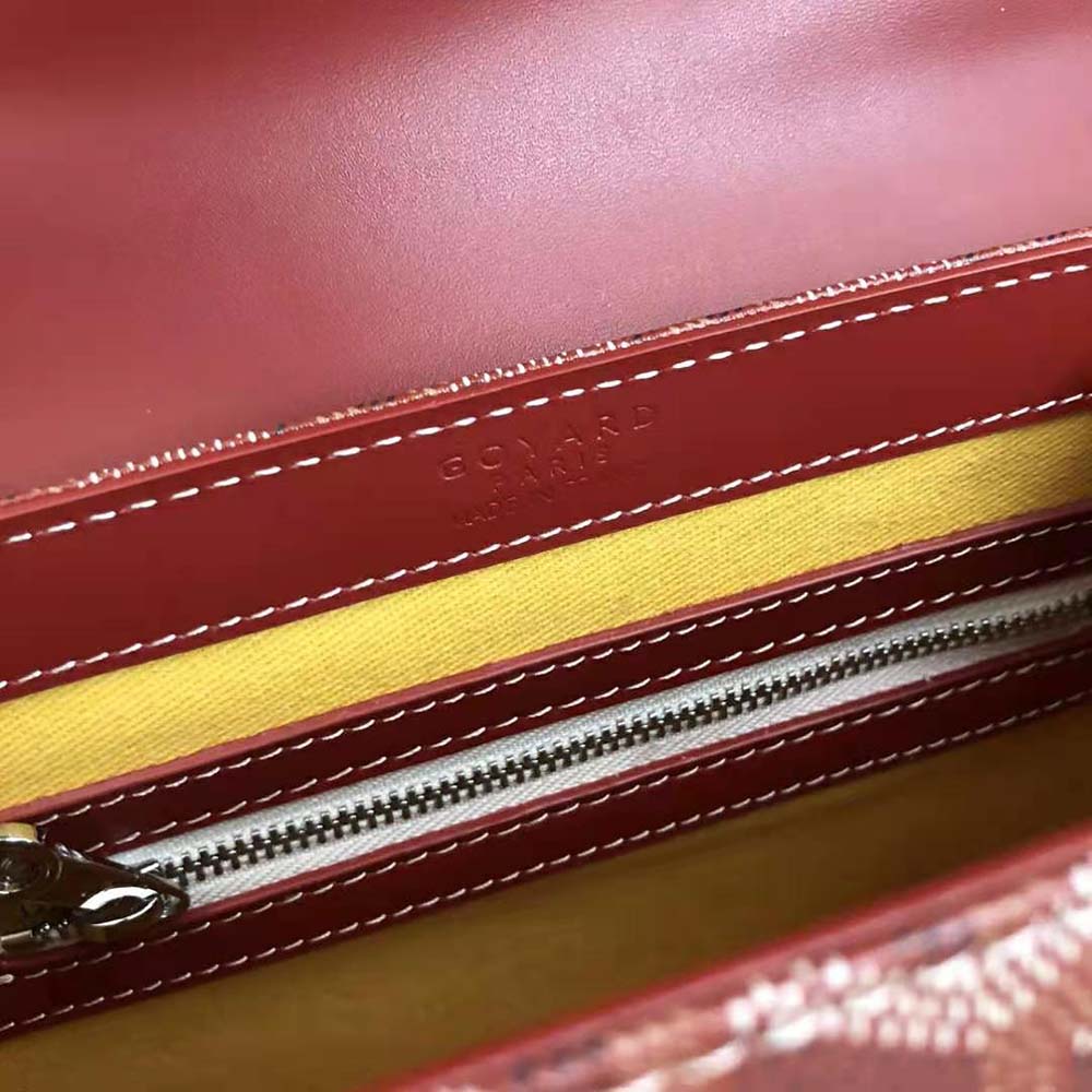 Goyard Women Sac Saïgon PM in Toile Goyardine & Clamecy Calfskin-Red - image 8
