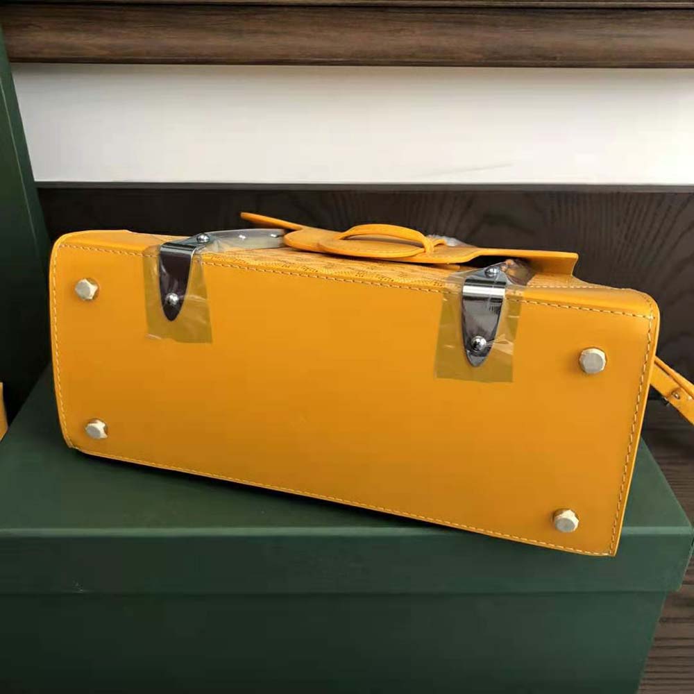 Goyard Women Sac Saïgon PM in Toile Goyardine & Clamecy Calfskin-Yellow - image 6