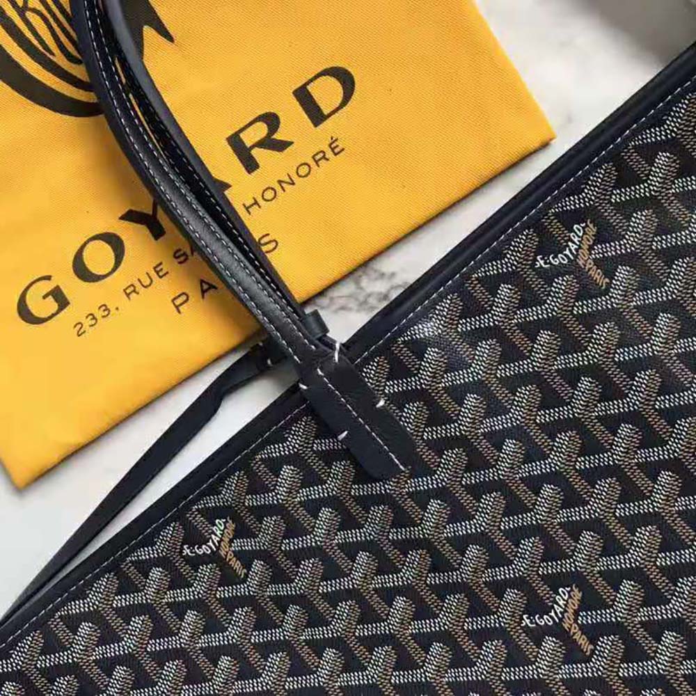 Goyard Women Sac Saint Louis GM in Goyardine Canvas & Chevroches Calfskin-Black - image 6
