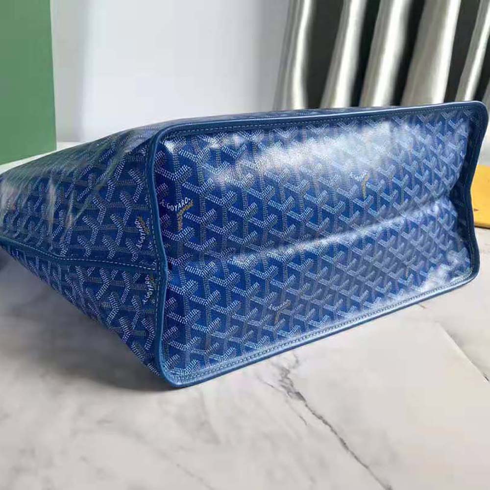 Goyard Women Sac Saint Louis GM in Goyardine Canvas & Chevroches Calfskin-Blue - image 4