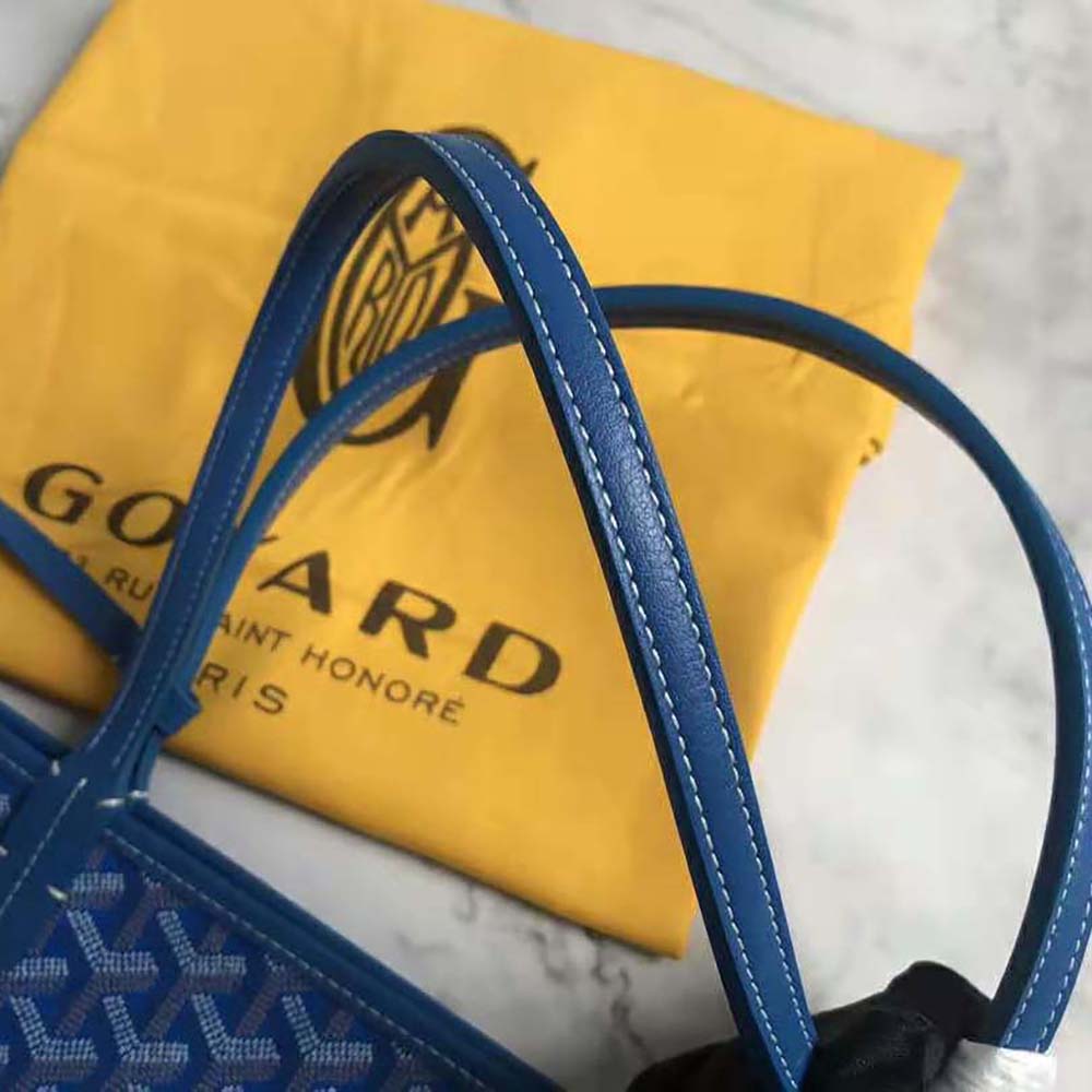 Goyard Women Sac Saint Louis GM in Goyardine Canvas & Chevroches Calfskin-Blue - image 6