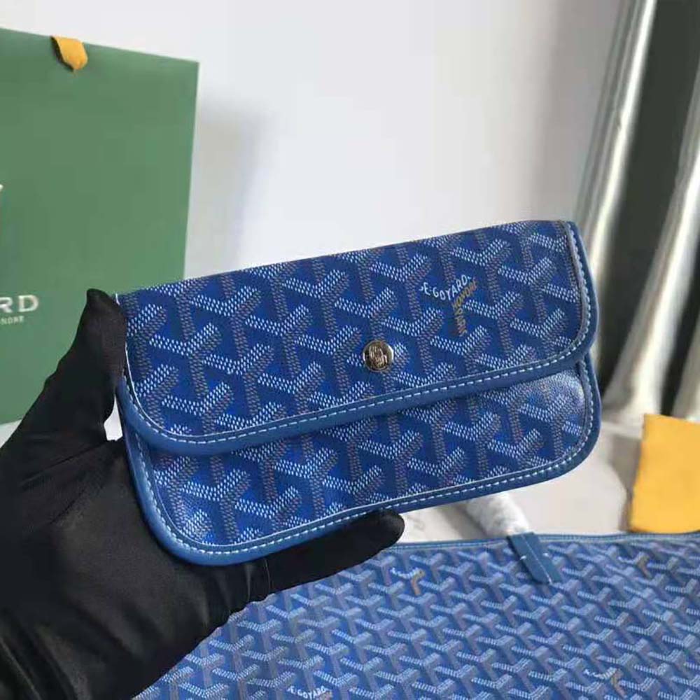 Goyard Women Sac Saint Louis GM in Goyardine Canvas & Chevroches Calfskin-Blue - image 5