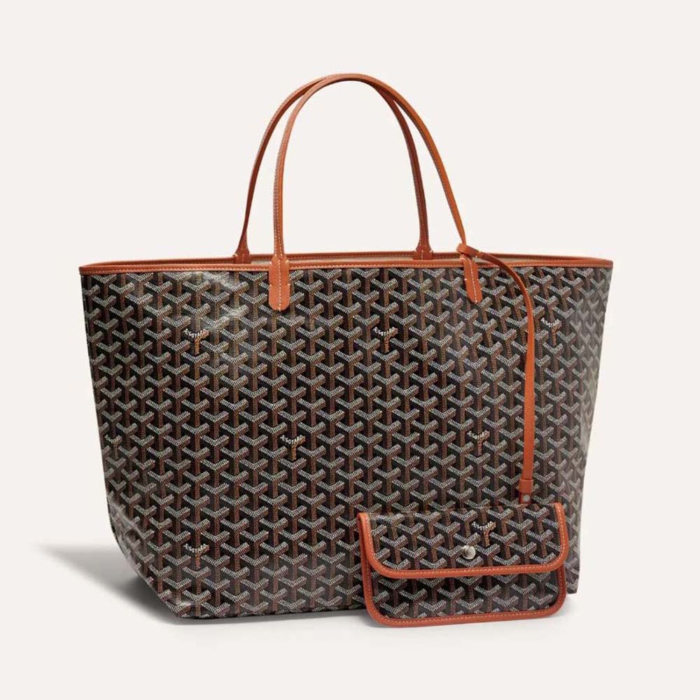 Front angle of Goyard Women Sac Saint Louis GM brown bag