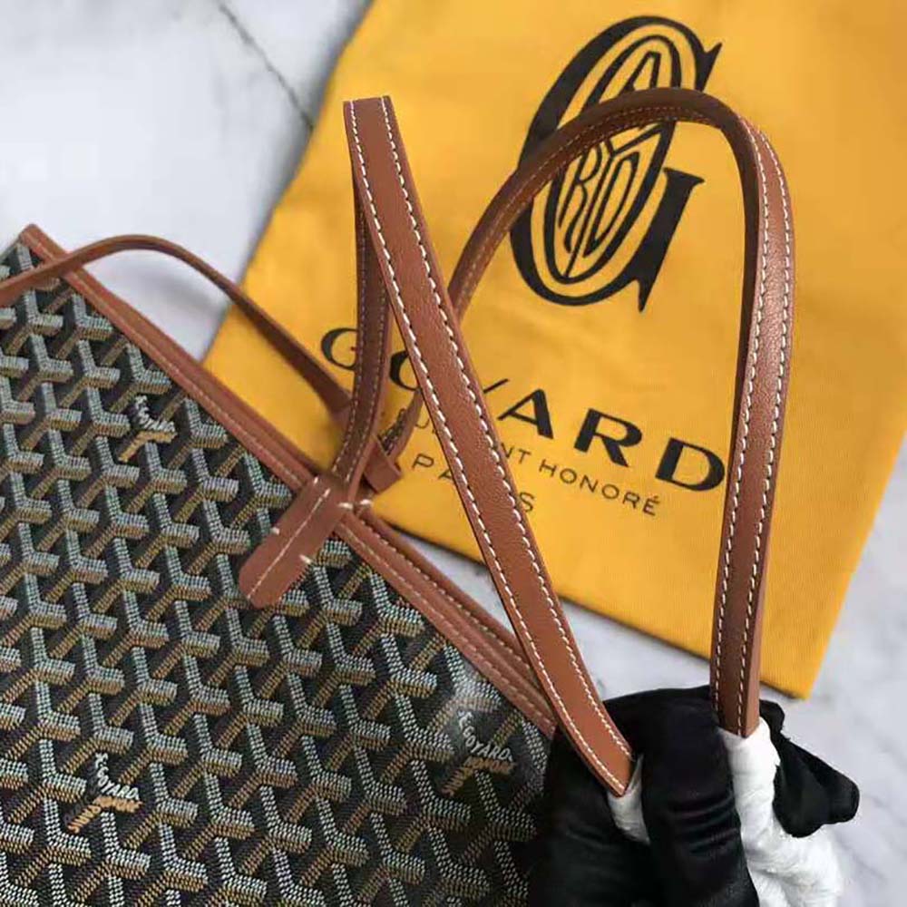 Goyard Women Sac Saint Louis GM in Goyardine Canvas & Chevroches Calfskin-Brown - image 5