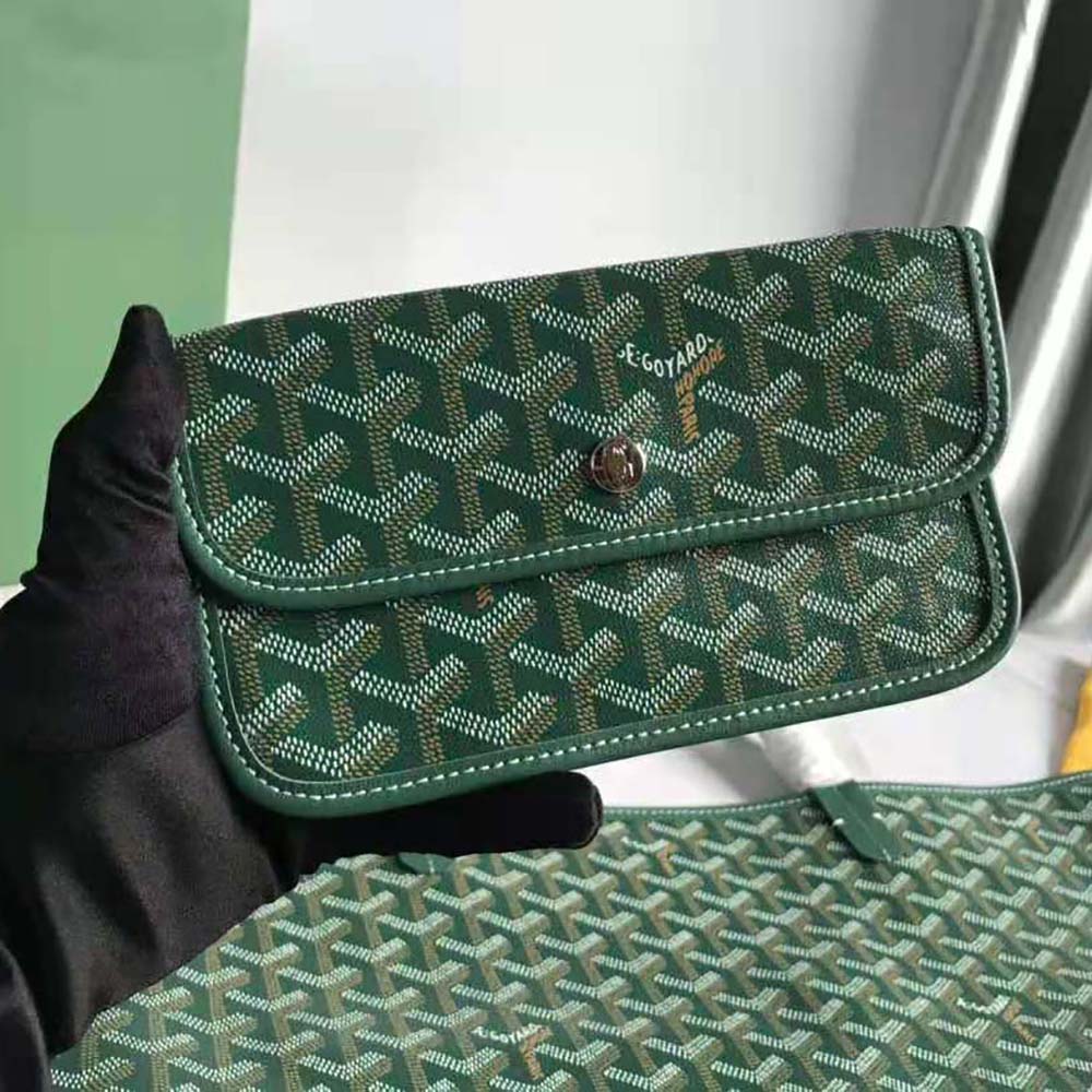 Goyard Women Sac Saint Louis GM in Goyardine Canvas & Chevroches Calfskin-Green - image 5