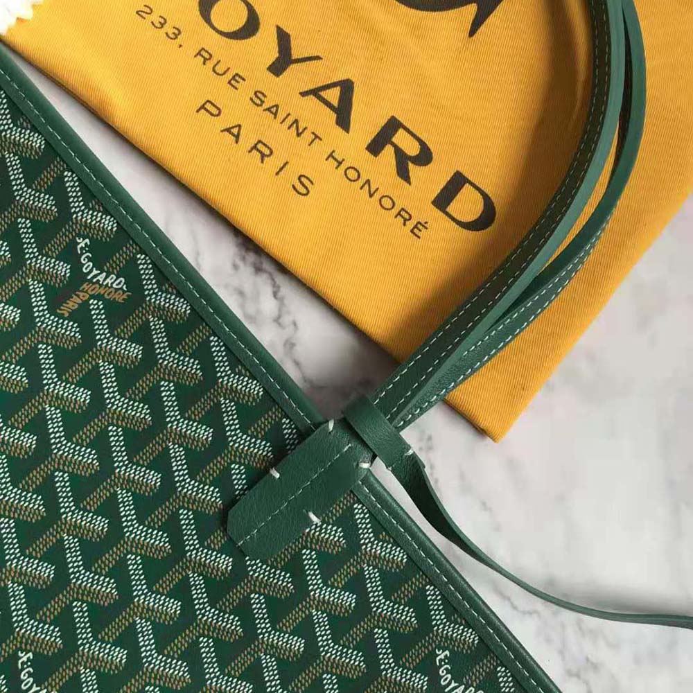 Goyard Women Sac Saint Louis GM in Goyardine Canvas & Chevroches Calfskin-Green - image 7