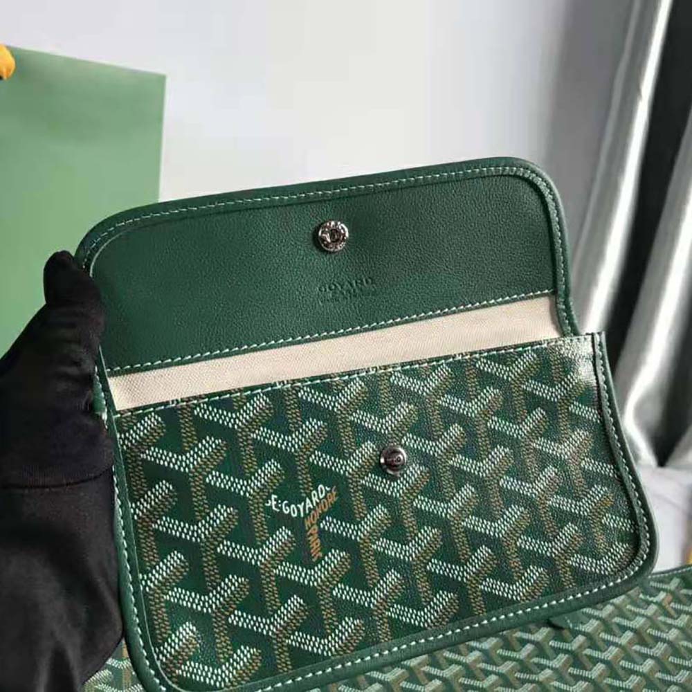 Goyard Women Sac Saint Louis GM in Goyardine Canvas & Chevroches Calfskin-Green - image 6