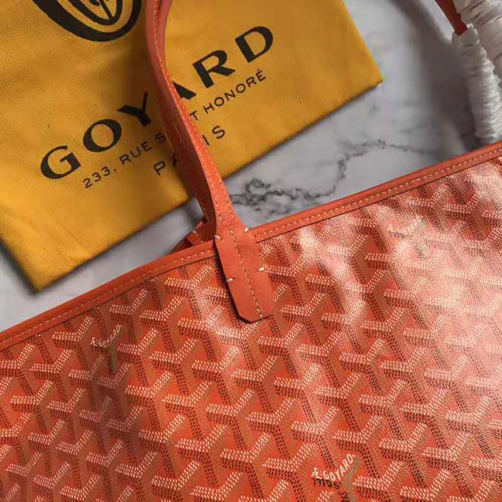 Goyard Women Sac Saint Louis GM in Goyardine Canvas & Chevroches Calfskin-Orange - image 5