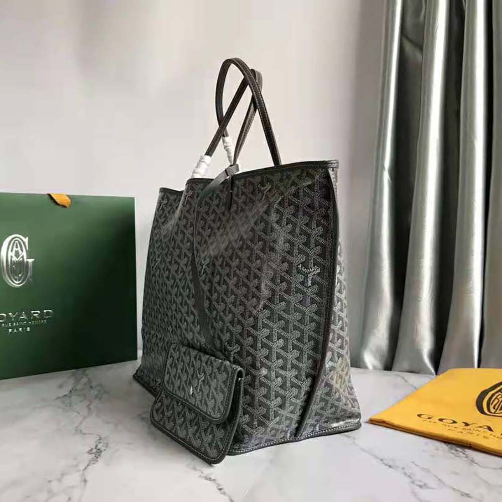 Side angle showing spacious interior and handles of Goyard Women Sac Saint Louis GM