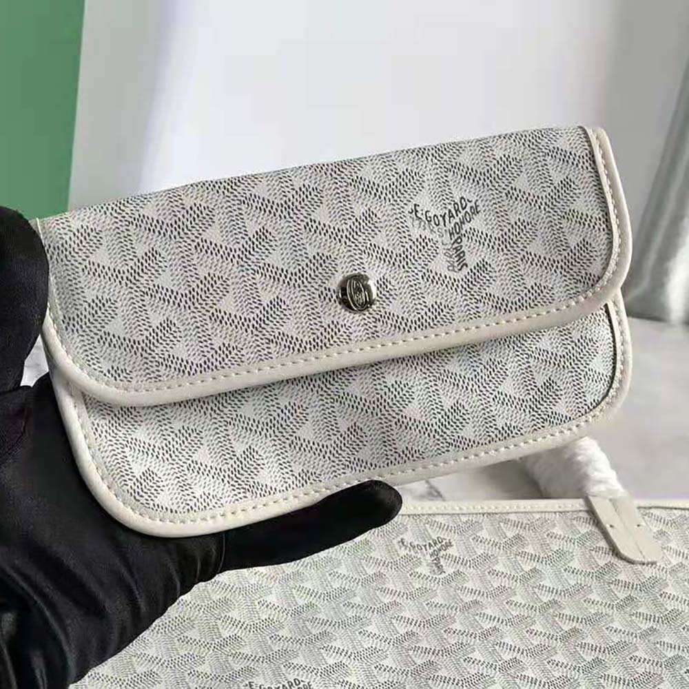 Goyard Women Sac Saint Louis GM in Goyardine Canvas & Chevroches Calfskin-White - image 5