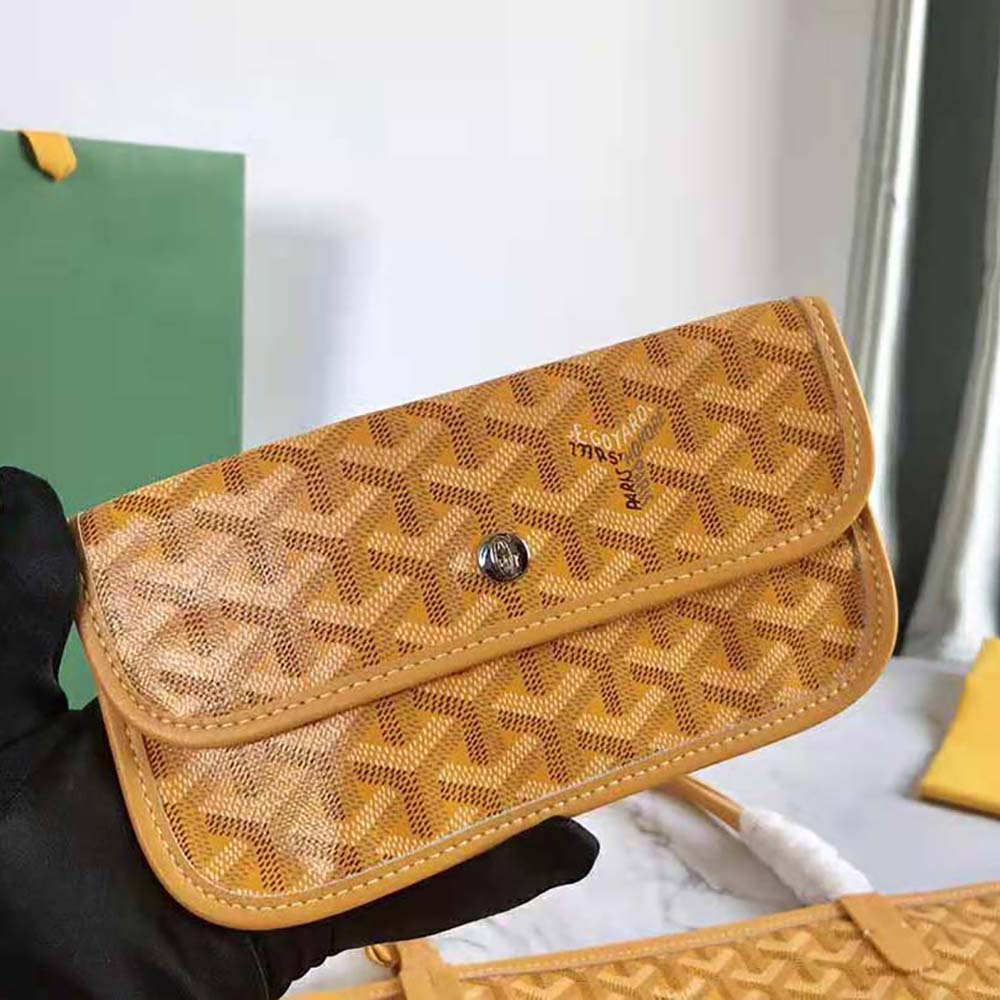 Goyard Women Sac Saint Louis GM in Goyardine Canvas & Chevroches Calfskin-Yellow - image 5
