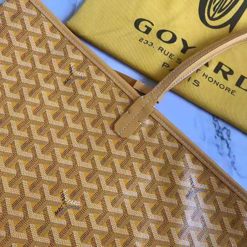 Goyard Women Sac Saint Louis GM in Goyardine Canvas & Chevroches Calfskin-Yellow - image 6