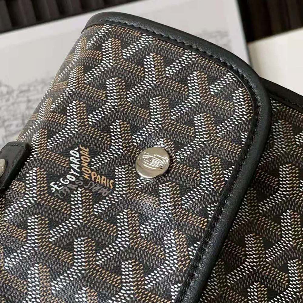 Goyard Women Saint Léger Backpack in Goyardine Canvas & Chevroches Calfskin-Black - image 7