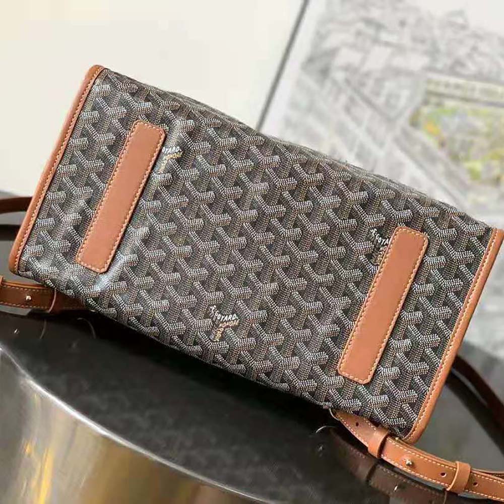 Goyard Women Saint Léger Backpack in Goyardine Canvas & Chevroches Calfskin-Brown - image 6