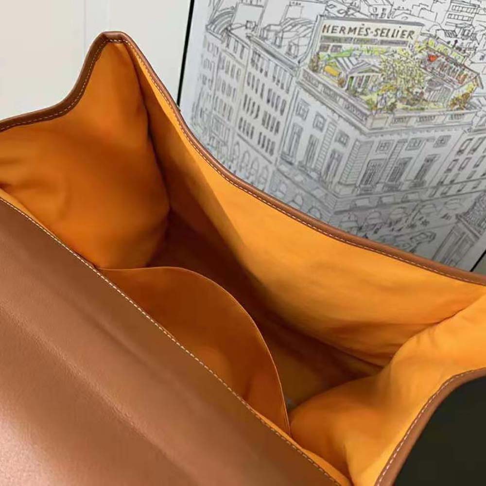 Goyard Women Saint Léger Backpack in Goyardine Canvas & Chevroches Calfskin-Brown - image 9
