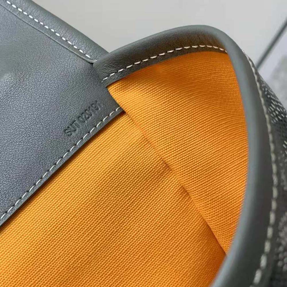 Goyard Women Saint Léger Backpack in Goyardine Canvas & Chevroches Calfskin-Gray - image 10