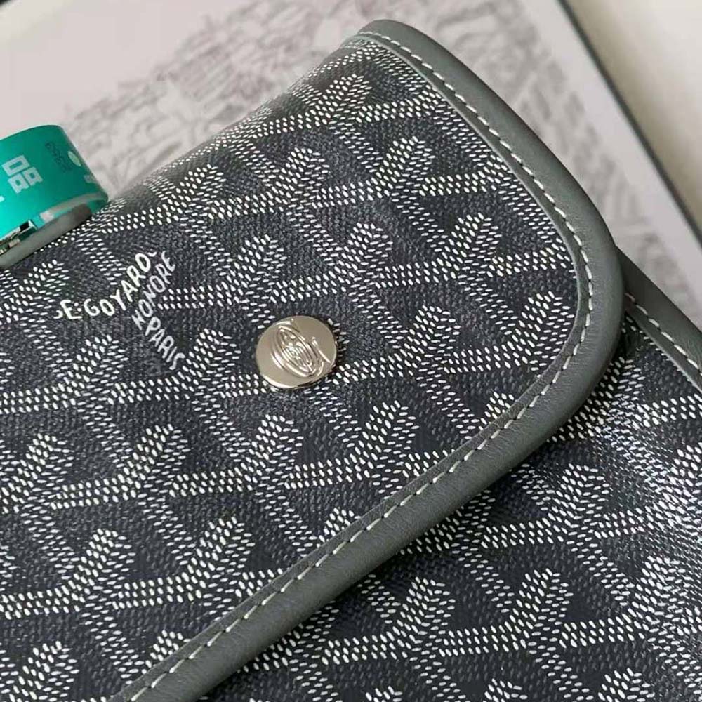 Goyard Women Saint Léger Backpack in Goyardine Canvas & Chevroches Calfskin-Gray - image 7