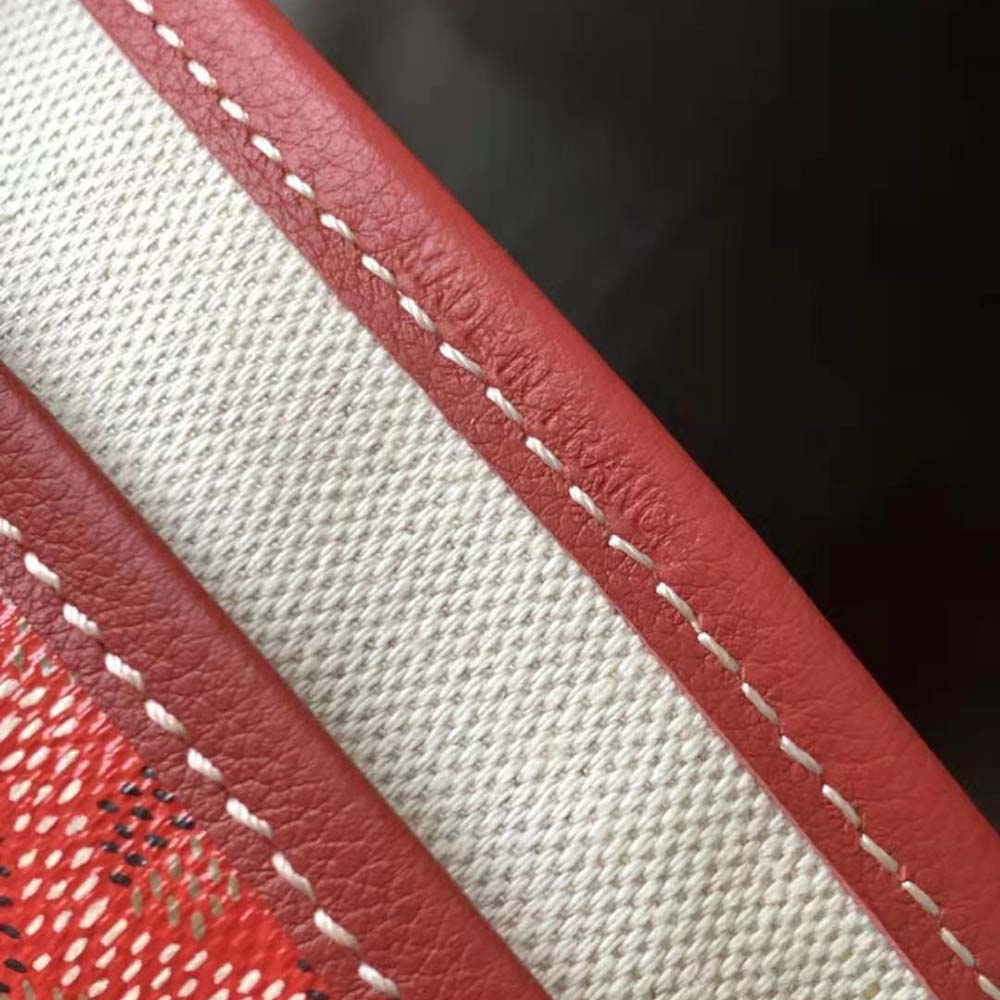 Goyard Women Saint Louis PM Bag in Goyardine Canvas & Chevroches Calfskin-Red - image 7