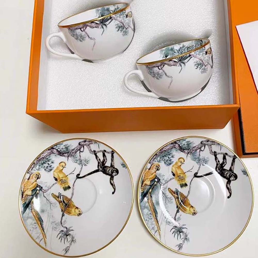 Hermes Unisex Carnets D’Equateur Tea Cup and Saucer - image 7