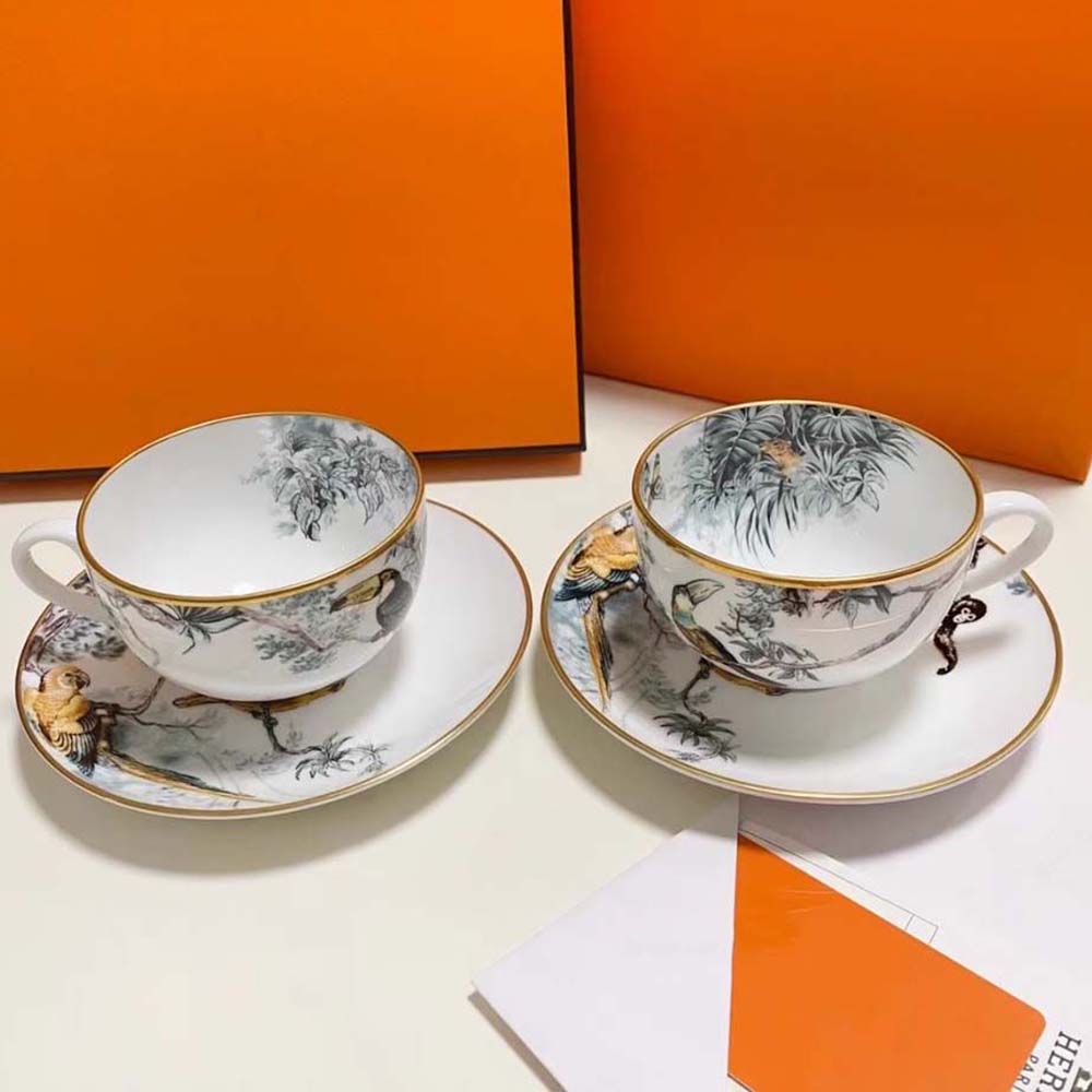 Hermes Unisex Carnets D’Equateur Tea Cup and Saucer - image 4