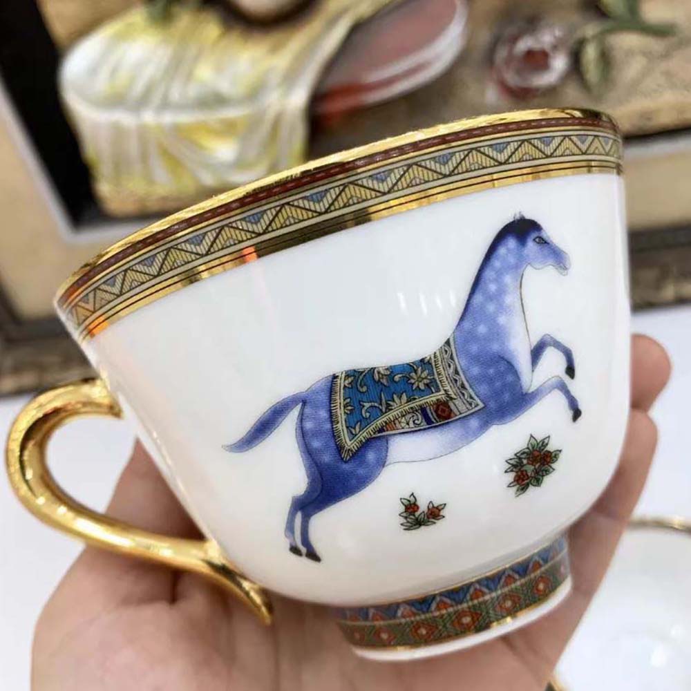 Hermes Unisex Cheval D’Orient Tea Cup and Saucer - image 5