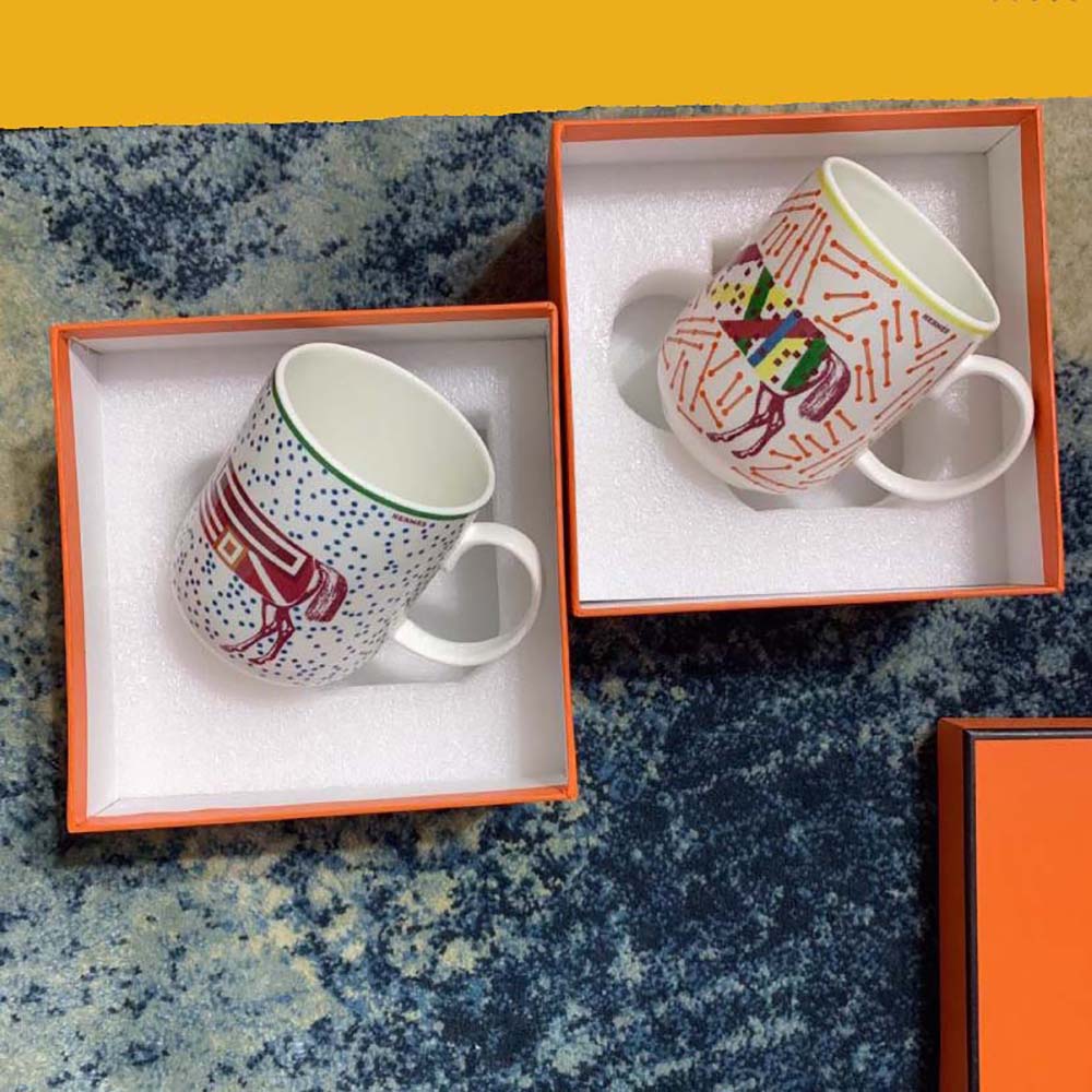 Hermes Unisex Hermes Hippomobile Set of 2 Mugs - image 6