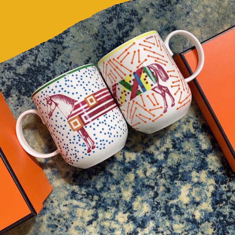 Hermes Unisex Hermes Hippomobile Set of 2 Mugs - image 5