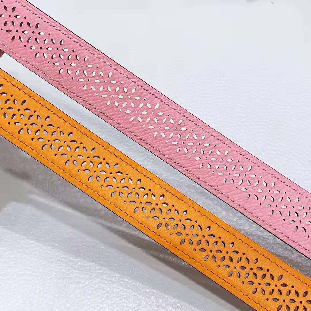 Hermes Women Mors H Belt Buckle & Reversible Leather Strap 24 mm-Orange - image 6
